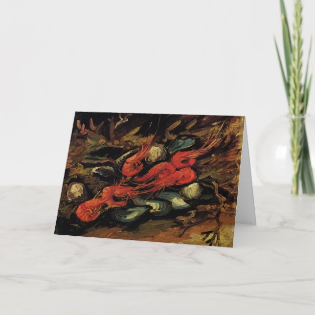 Tarjeta Muslos y camarones por Vincent van Gogh (Anverso)
