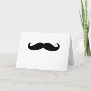 Tarjeta Mustache negro o bigote negro para regalos diverti