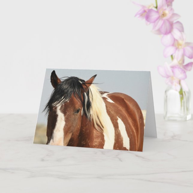 Tarjeta Mustangs salvajes de Occidente (Orquídea)