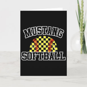 Tarjeta Mustangs Softll Mamá Mustangs Espíritu Escolar Dep