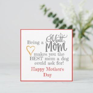 Tarjeta Mutt Mom Mother's Day Card