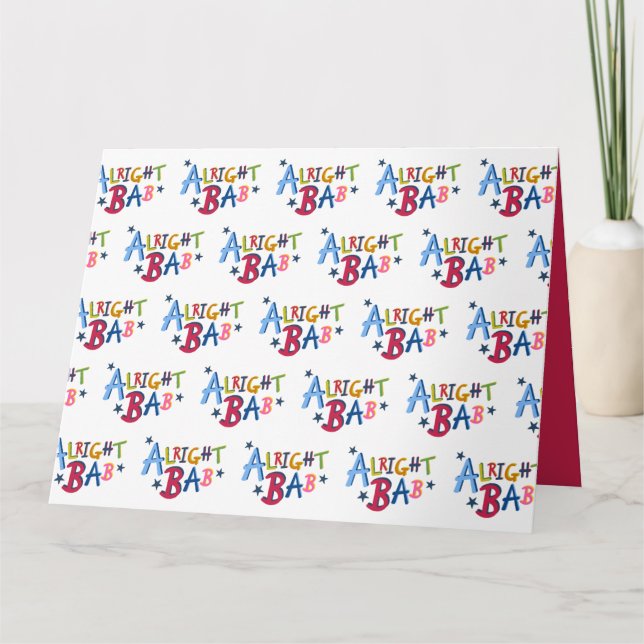 Tarjeta Muy bien Bab Black Country Words Greetings Card (Anverso)