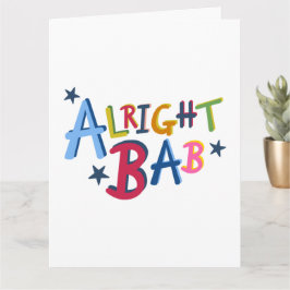 Tarjeta Muy bien Bab Black Country Words Greetings Card