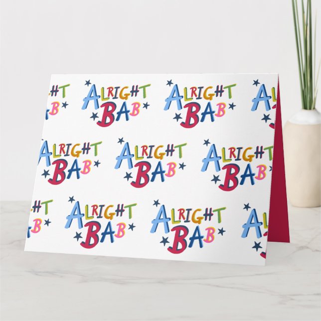 Tarjeta Muy bien Bab Black Country Words Greetings Card (Anverso)