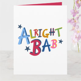 Tarjeta Muy bien Bab Black Country Words Greetings Card