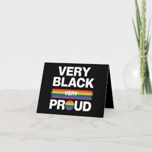 Tarjeta Muy Negro Muy Orgulloso Orgullo Gay Negro Orgullo 