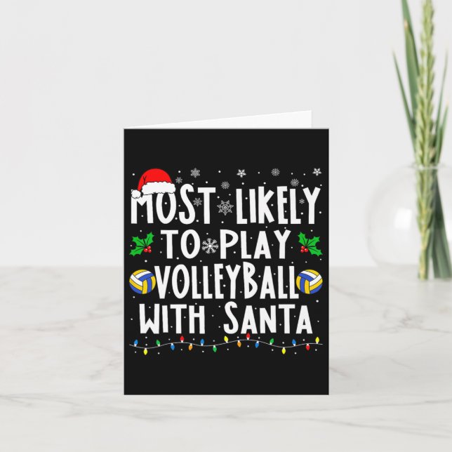 Tarjeta Muy Probable Que Juegue Voleibol Con La Familia De (Anverso)