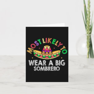 Tarjeta Muy Probable Que Use Un Gran Sombrero Divertido Ci