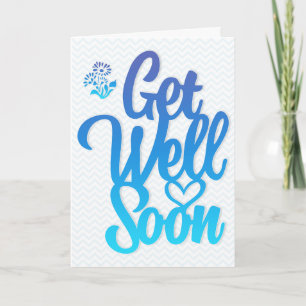 Tarjeta Muy pronto, la tipografía moderna azul y chevron