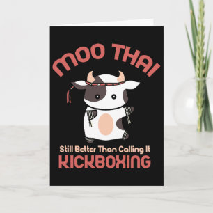 Tarjeta Muy Thai Moo Thai Kickboxing divertido