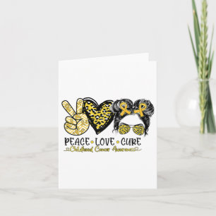 Tarjeta Mwpp Leopard Peace Love Cure Children Cancer Awar