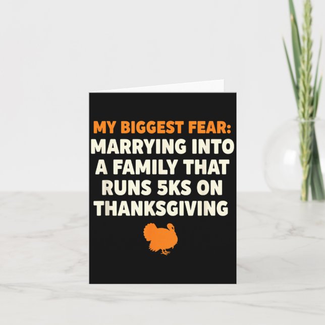 Tarjeta My Biggest Fear_ Marrying Into A Family That Runs  (Anverso)