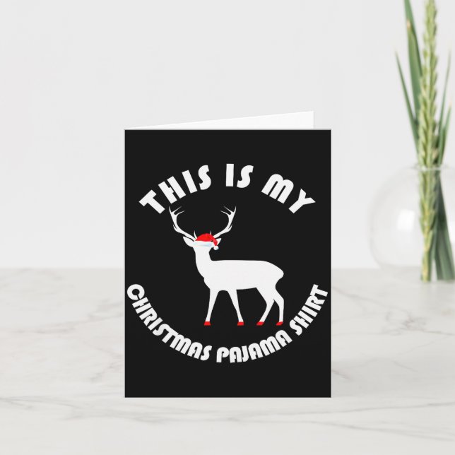 Tarjeta My Christmas Pajamas Cool Funny Pjs For Women Men  (Anverso)