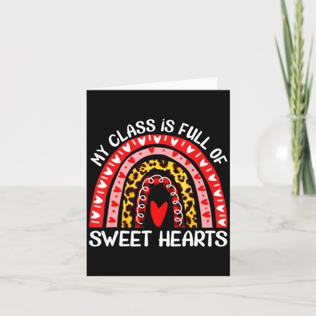 Tarjeta My Cl Is Full Of Sweet Hearts Teacher Valentine _1 (Anverso)