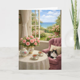 Tarjeta My Favorite Chair , Cat Blank Card 