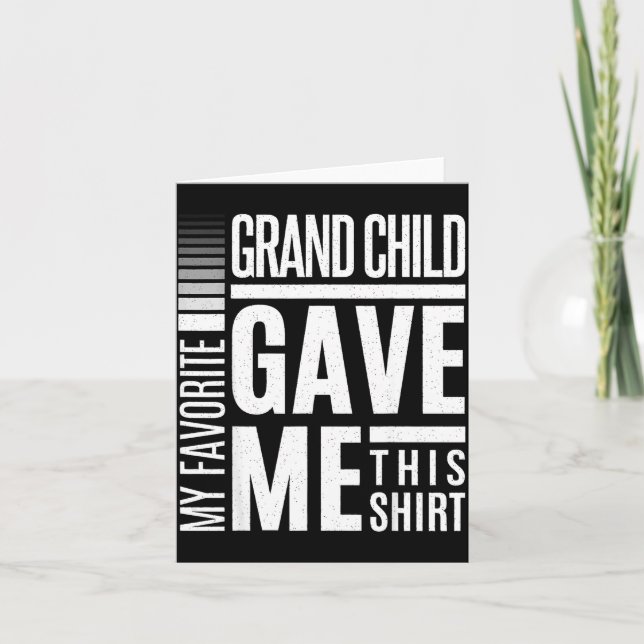 Tarjeta My Favorite Granhild Gave Me This Men Fathers Day  (Anverso)