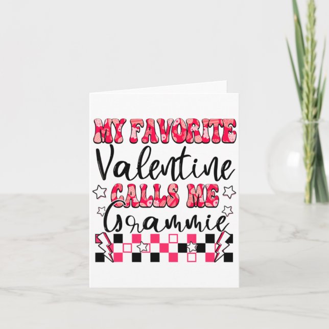 Tarjeta My Favorite Valentine Calls Me Grammie Valentines  (Anverso)