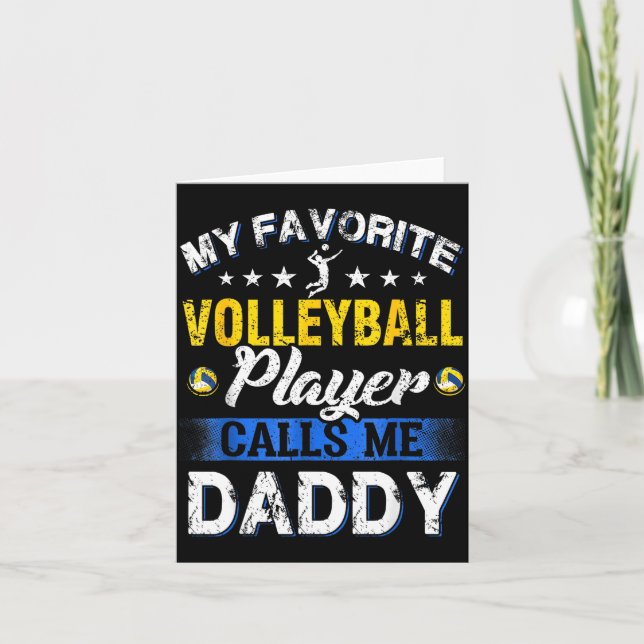 Tarjeta My Favorite Volleyball Player Calls Me Daddy  (Anverso)