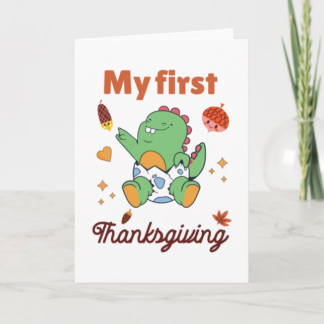 Tarjeta My first Thanksgiving (Anverso)