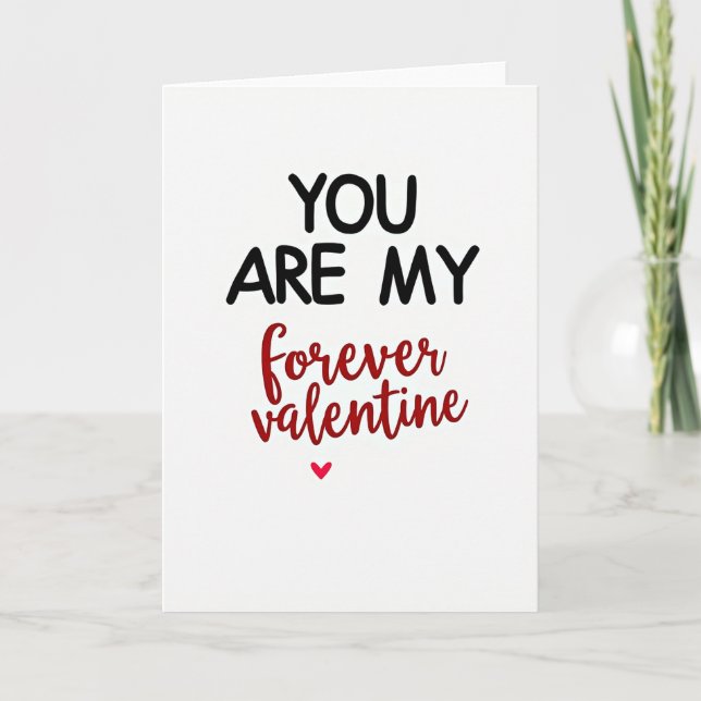 Tarjeta My Forever Valentine Love Card (Anverso)