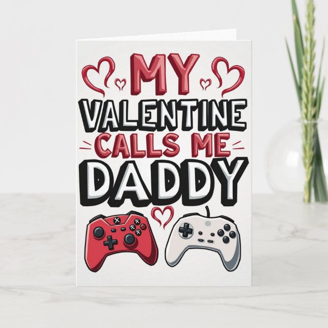 Tarjeta My Gamer Daddy Valentine Card (Anverso)