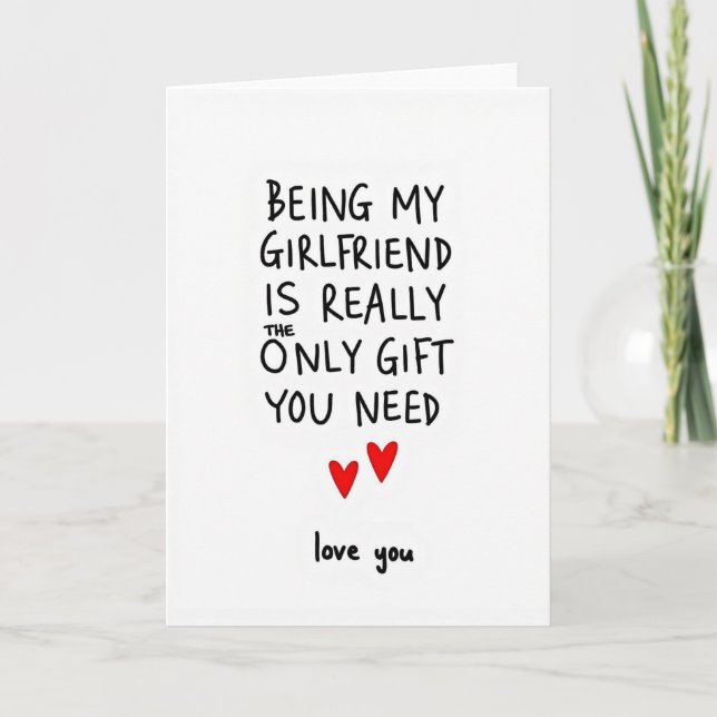 Tarjeta My Girlfriend Is The Gift Card (Anverso)
