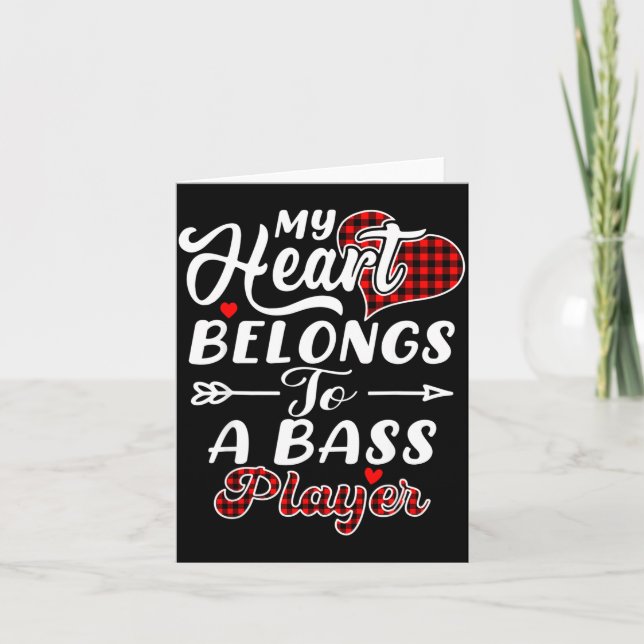 Tarjeta My Heart Belongs To A B Player Shirt Funny Valenti (Anverso)