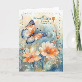 Tarjeta My Heart Flutters When I Think of You Butterfly