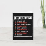 Tarjeta My Ideal Day Funny Cornhole Birthday Gift<br><div class="desc">My Ideal Day Funny Cornhole Gift design. Ideal Birthday Christmas or Father's Day Bean Toss & Baggo Gift for your dad or husband. Retro present for wife,  Women,  mom on Mother's Day.</div>