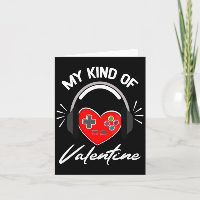 Tarjeta My Kind Valentine Gamer Valentines Day Gaming Boy  (Anverso)