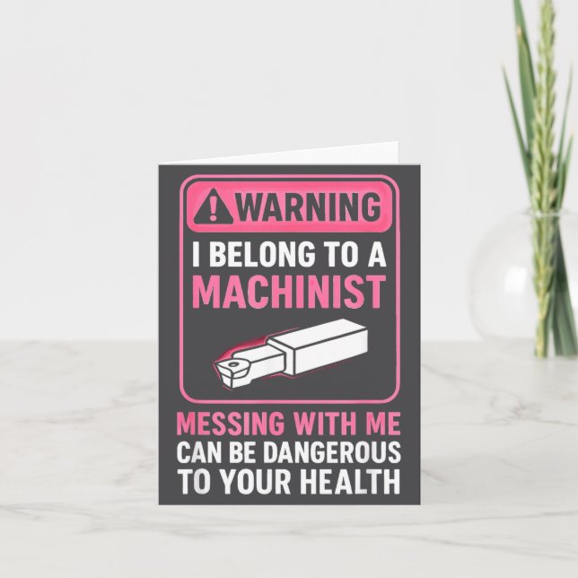 Tarjeta My Knight In Machinist Wife Girlfriend Funny Anniv (Anverso)