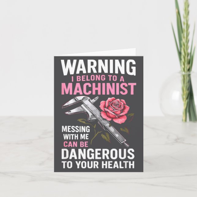 Tarjeta My Knight In Machinist Wife Girlfriend Funny Anniv (Anverso)