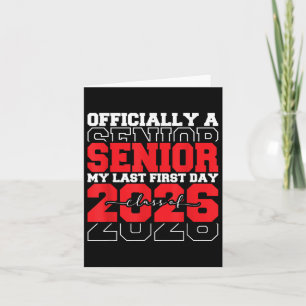 Tarjeta My Last First Day Shirt Senior 2026 Graduation Cl