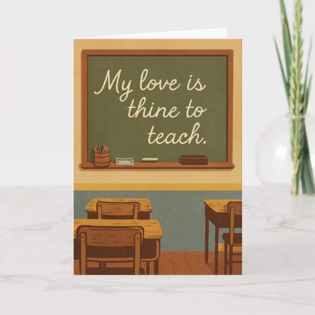 Tarjeta My love is thine to teach  (Anverso)