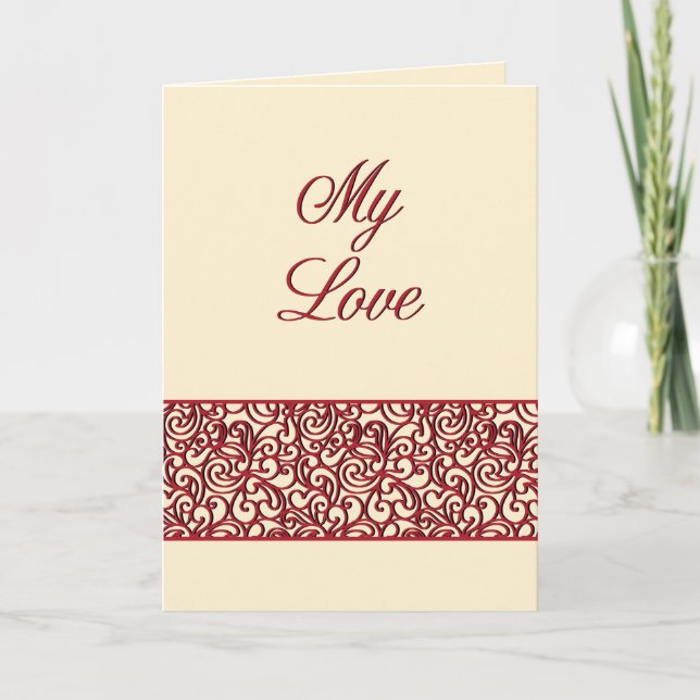 Tarjeta My Love Red Deco (Anverso)