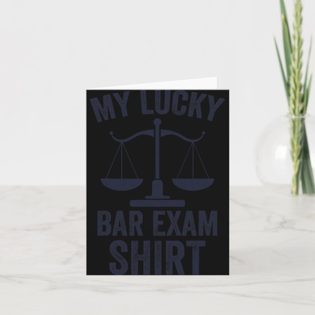 Tarjeta My Lucky Bar Exam Funny Law School Graduation New  (Anverso)