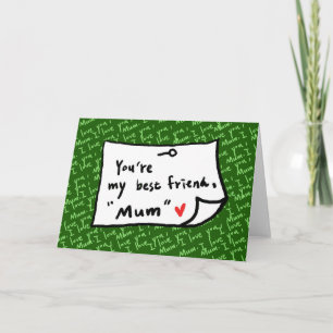 Tarjeta my mom, my best friend