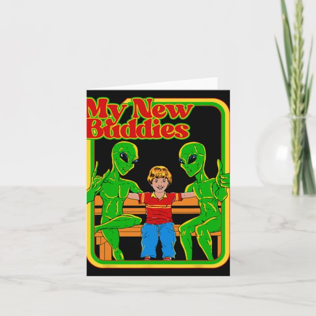 Tarjeta My New Buddies Funny Vintage Child Game  (Anverso)