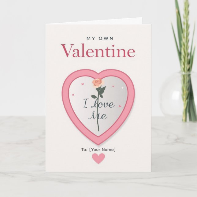 Tarjeta My Own Valentine Self-Love Design (Anverso)