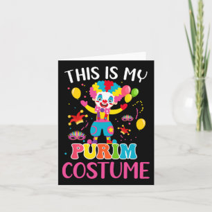 Tarjeta My Purim Costume Mardi Gras Payaso Funny Desfiles 