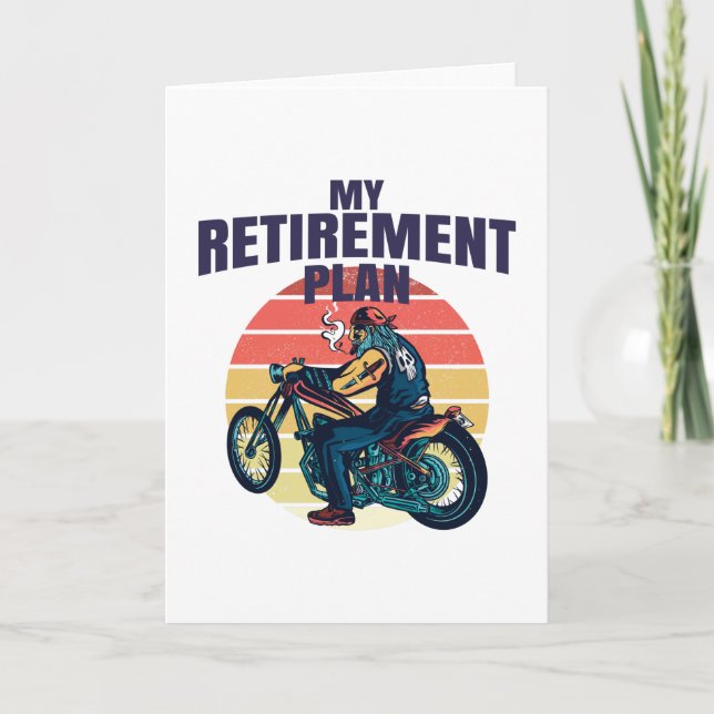 Tarjeta My retirement plan motorcycling (Anverso)