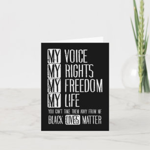 Tarjeta My Rights Freedom Life Black Lives Problem Blm Gif