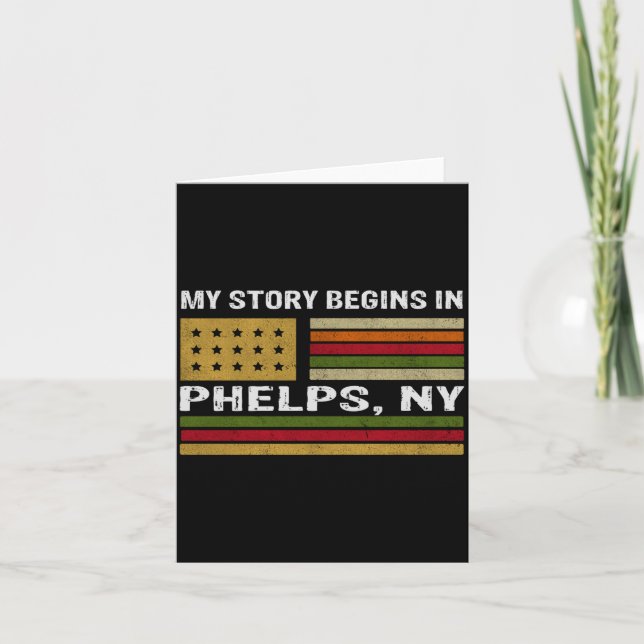 Tarjeta My Story Is Begins In Phelps Ny  (Anverso)