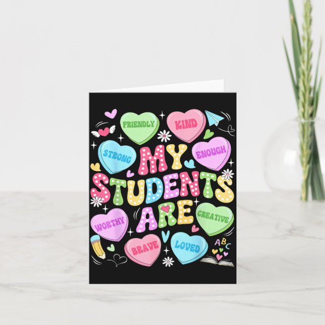 Tarjeta My Students Are Kind Strong Valentine Teacher Wome (Anverso)