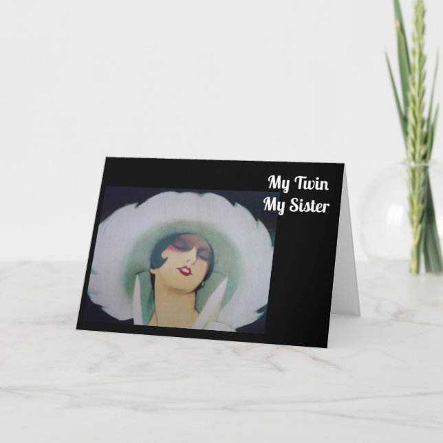TARJETA MY TWIN, MY SISTER, MY BEST FRIEND-BIRTHDAY CARD (Anverso)