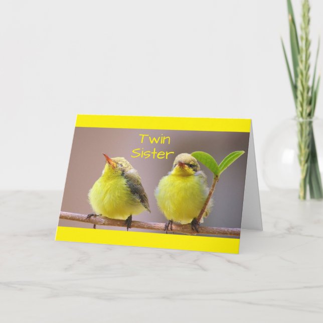TARJETA MY TWIN, MY SISTER, MY BEST FRIEND-BIRTHDAY CARD (Anverso)