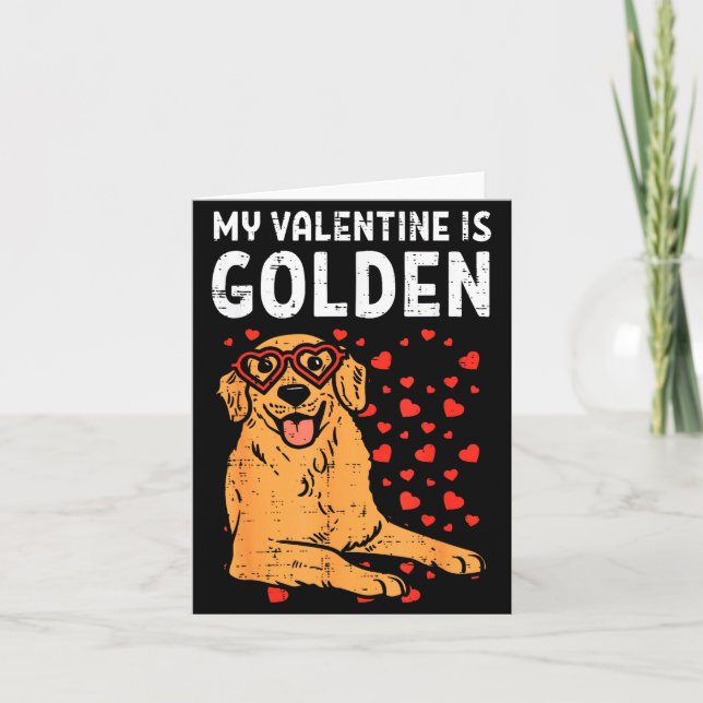Tarjeta My Valentine Is Golden Retriever Valentines Day Pe (Anverso)