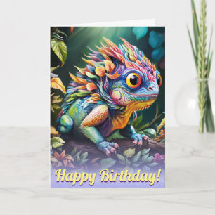 Tarjeta Mystic Enchanted Fantasy iguana
