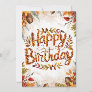 Tarjeta Mystical Pastel Pumpkin otoño otoño feliz cumpleañ