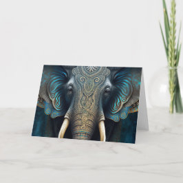 Tarjeta Mystical Watercolor Elephant